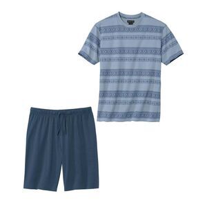 Atlas For Men Mens Patterned Short Pyjama Set / Blue